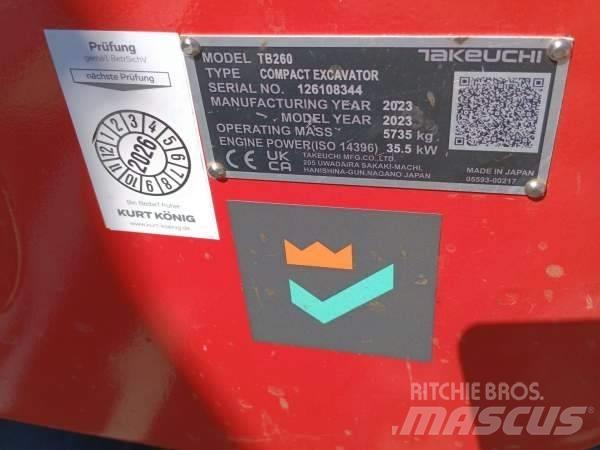Takeuchi TB 260 Mini rýpadlá < 7t