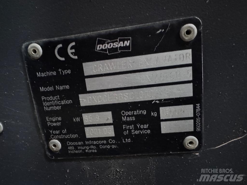 Doosan DX 140 LCR-5 Pásové rýpadlá