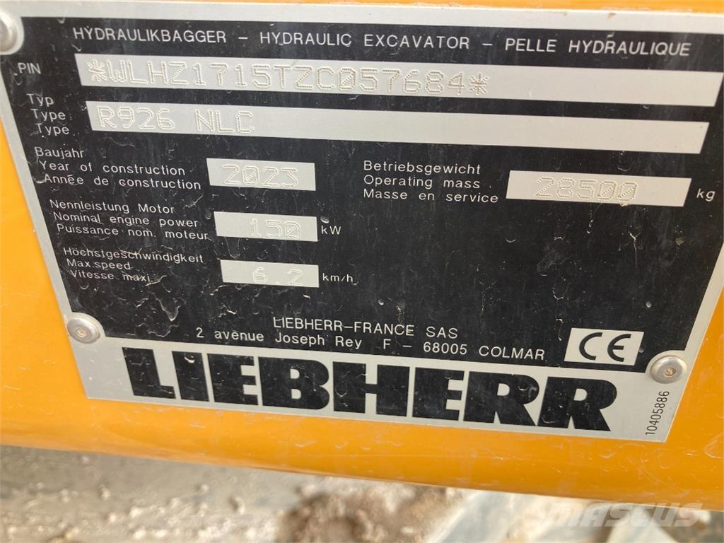 Liebherr R926 Pásové rýpadlá
