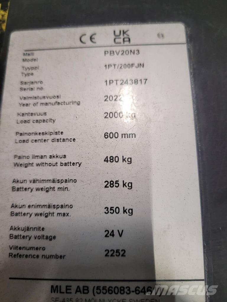 Mitsubishi PBV 20 N3 Nízkozdvižný vozík s plošinou