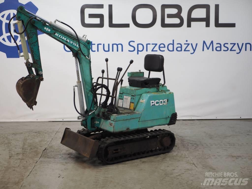 Komatsu PC03-1 Mini rýpadlá < 7t