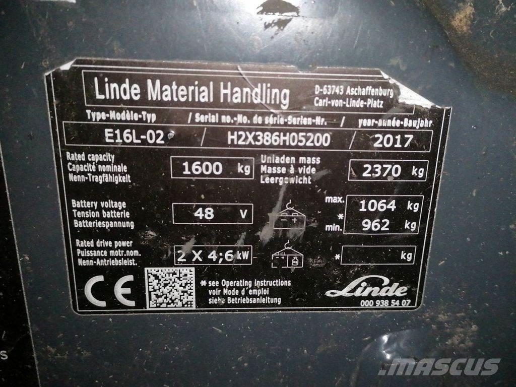 Linde E16L-02 Akumulátorové vozíky