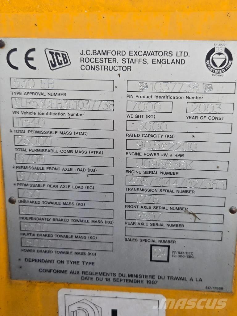 JCB 530 Teleskopické manipulátory