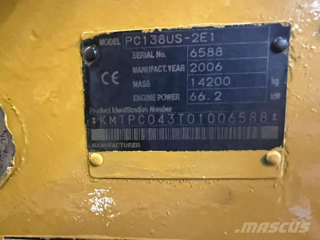 Komatsu PC 138 US Pásové rýpadlá