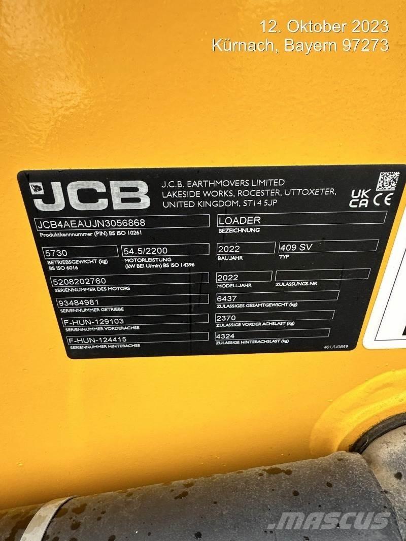 JCB 409 Kolesové nakladače
