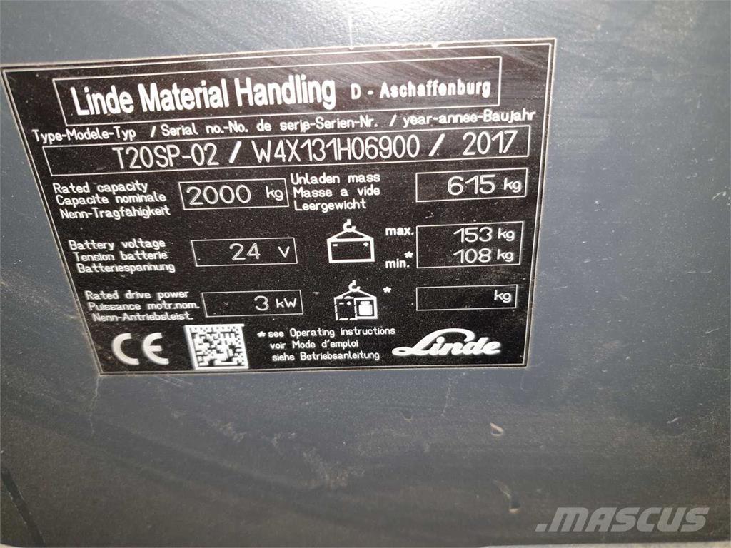 Linde T20SP ION Samohybné vozíky