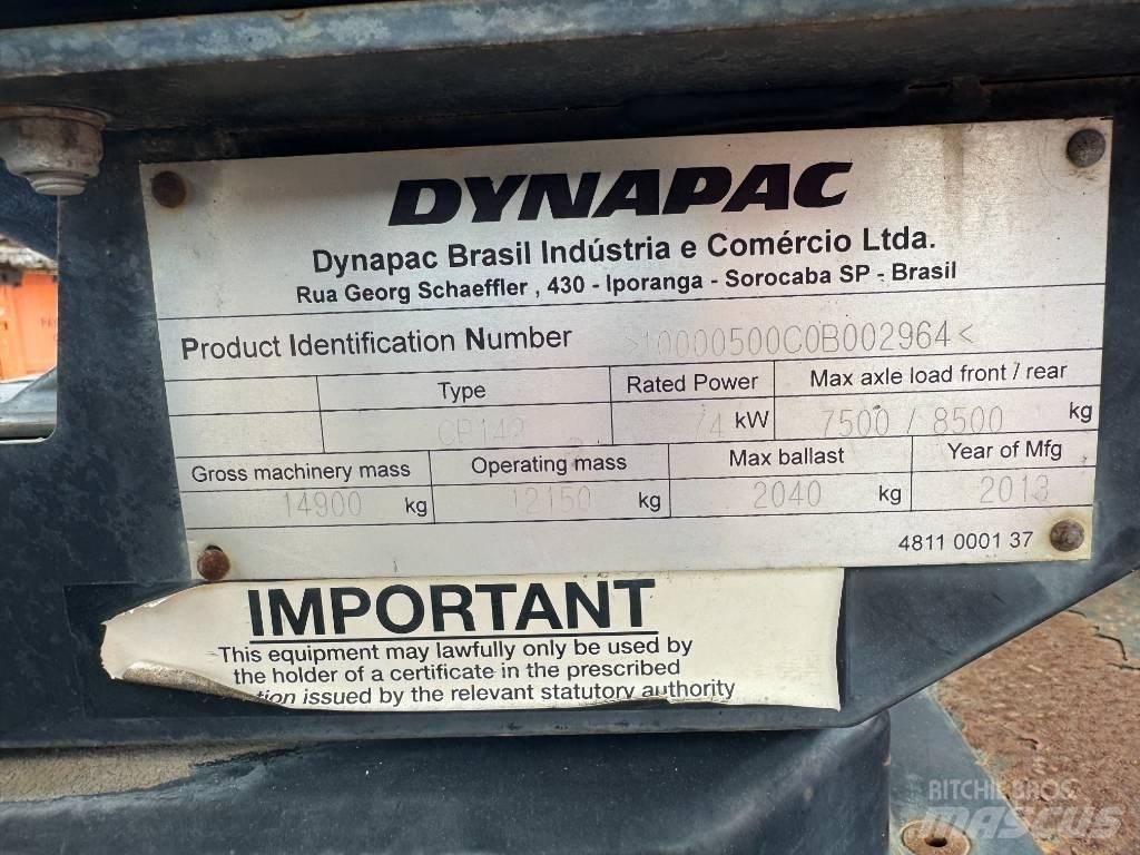 Dynapac CP 142 Pneumatikové valce
