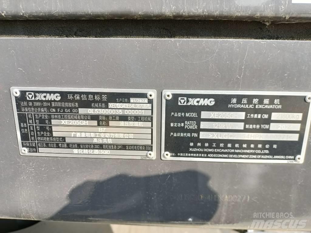 XCMG XE205GH Pásové rýpadlá