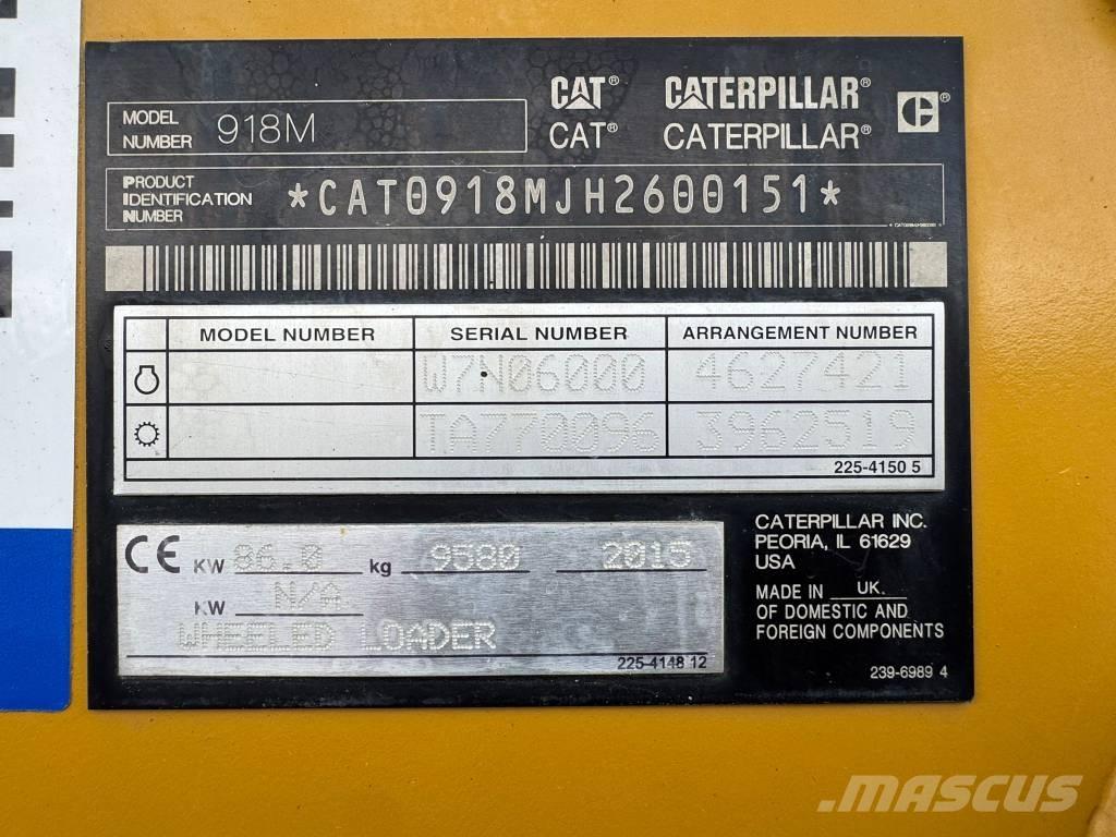 CAT 918 M Kolesové nakladače