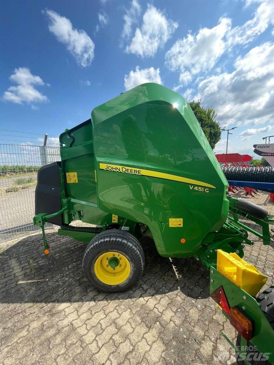 John Deere V451G Lisy na okrúhle balíky