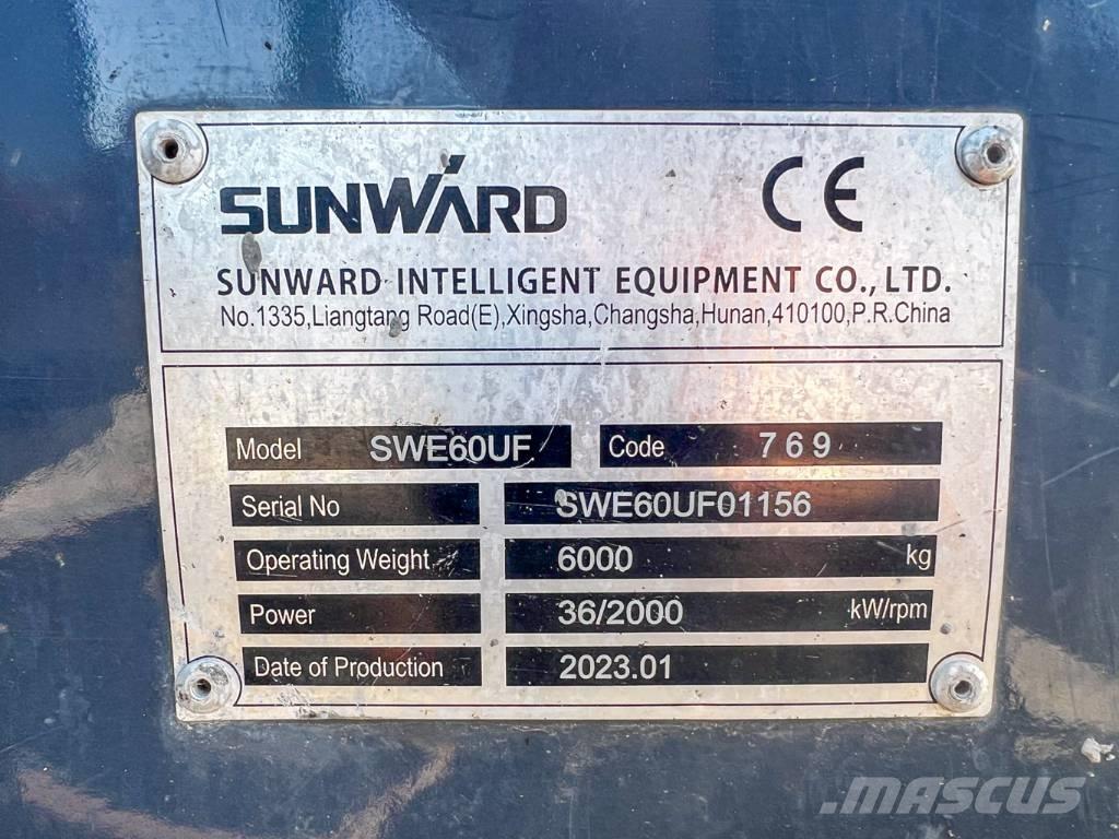 Sunward 60UF Mini rýpadlá < 7t