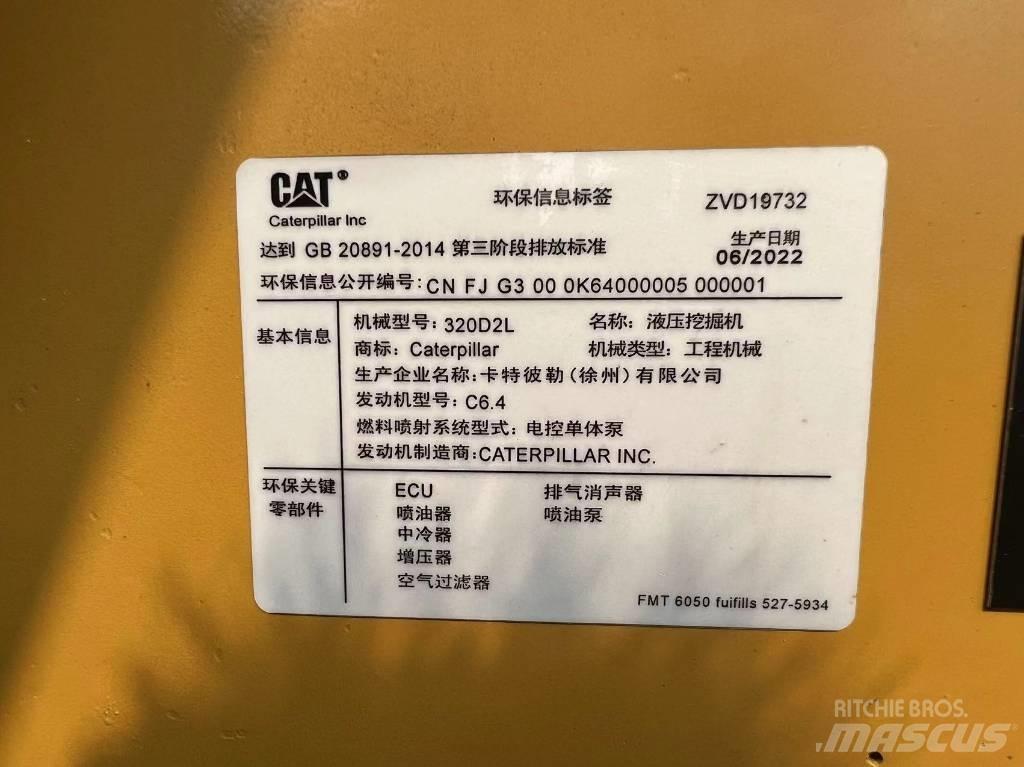 CAT 320 D Pásové rýpadlá