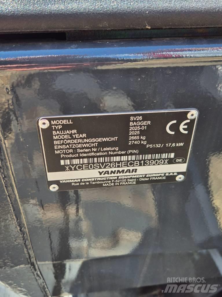 Yanmar SV26 Advance Mini rýpadlá < 7t