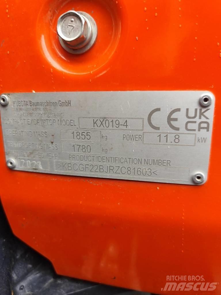 Kubota KX 019-4 Mini rýpadlá < 7t
