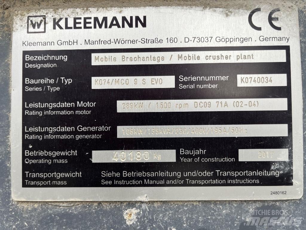 Kleemann MC 09 S Mobilné drviče