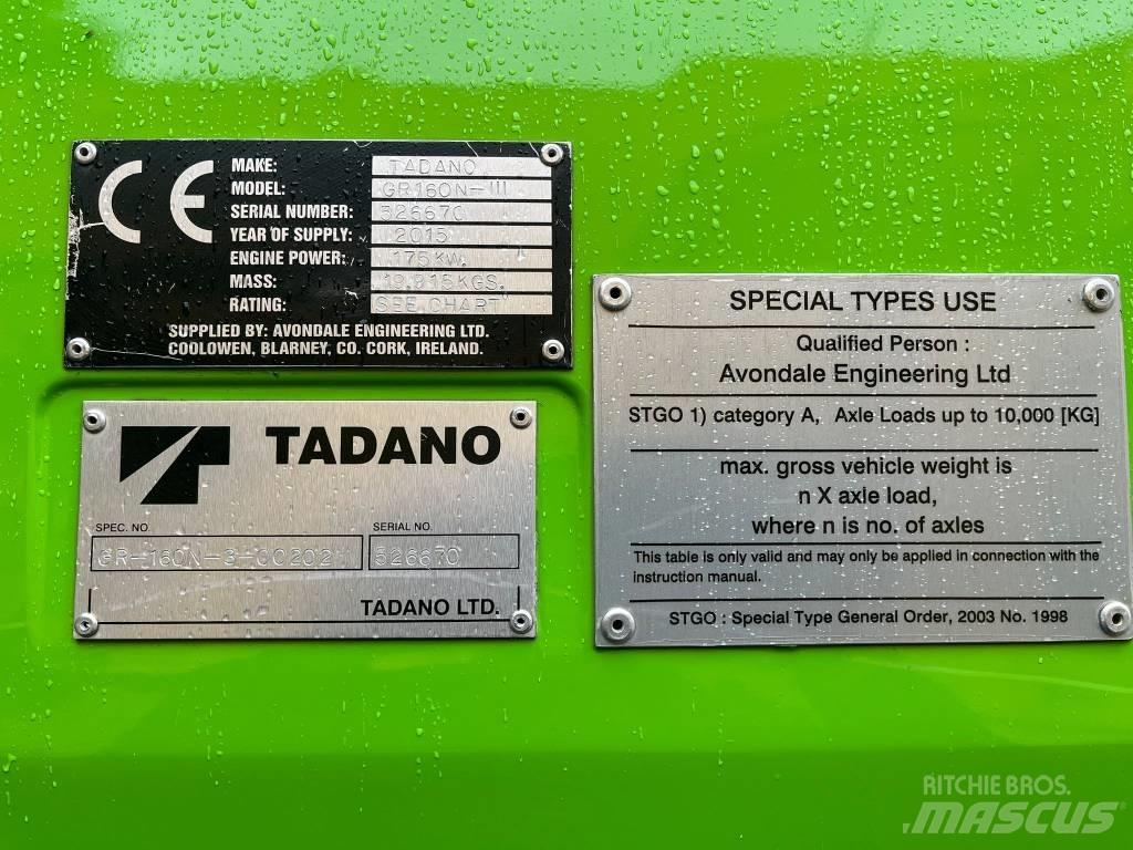 Tadano GR 160 n3 Žeriavy pre ťažký terén