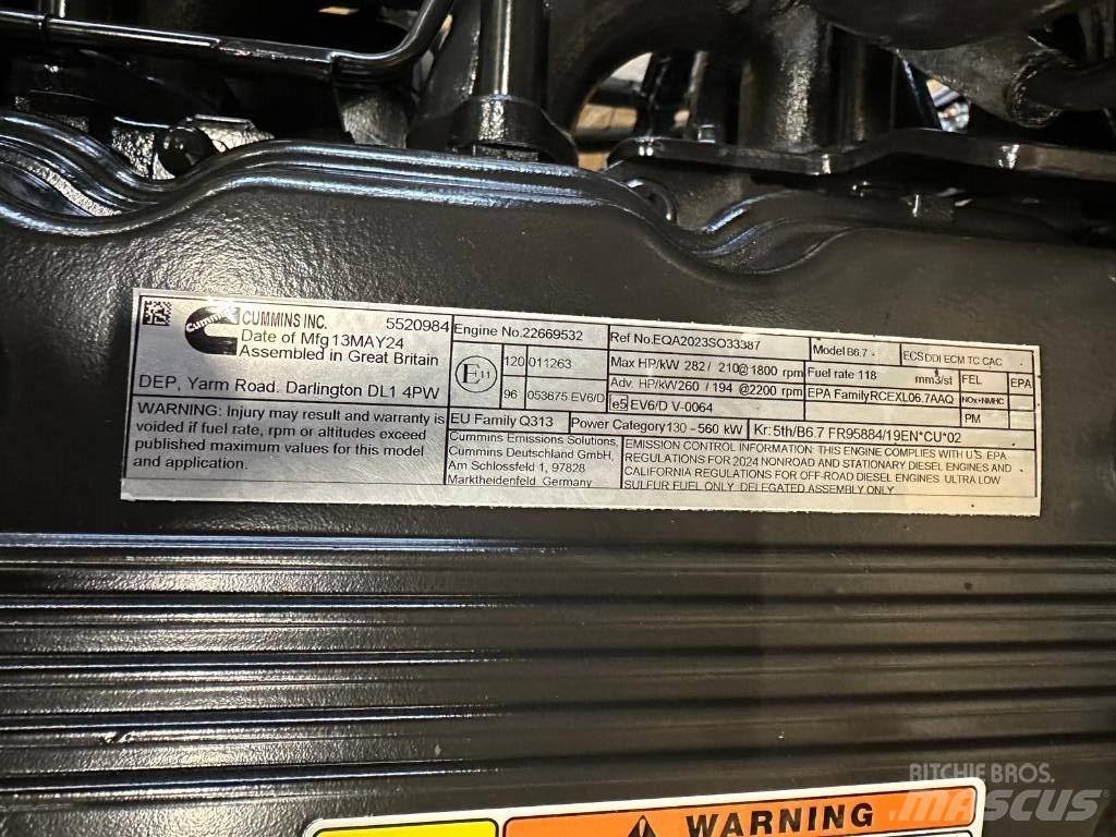 Cummins B6.7 FR95884 Ďalšie poľnohospodárske stroje