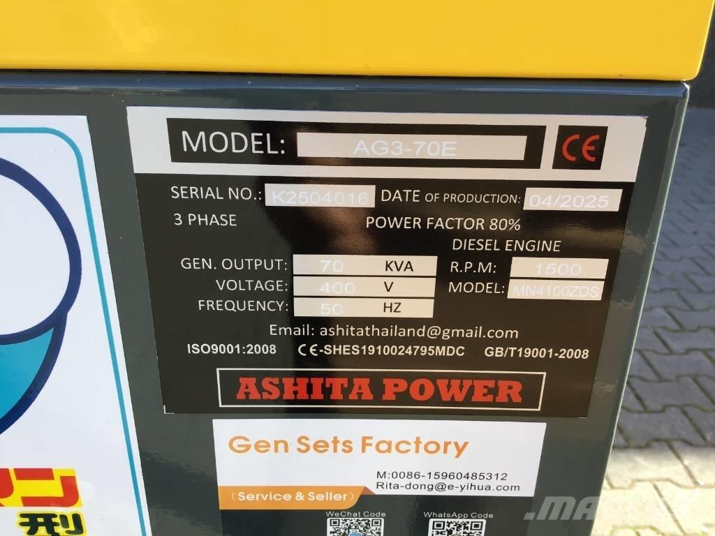 Ashita AG3-70E Naftové generátory