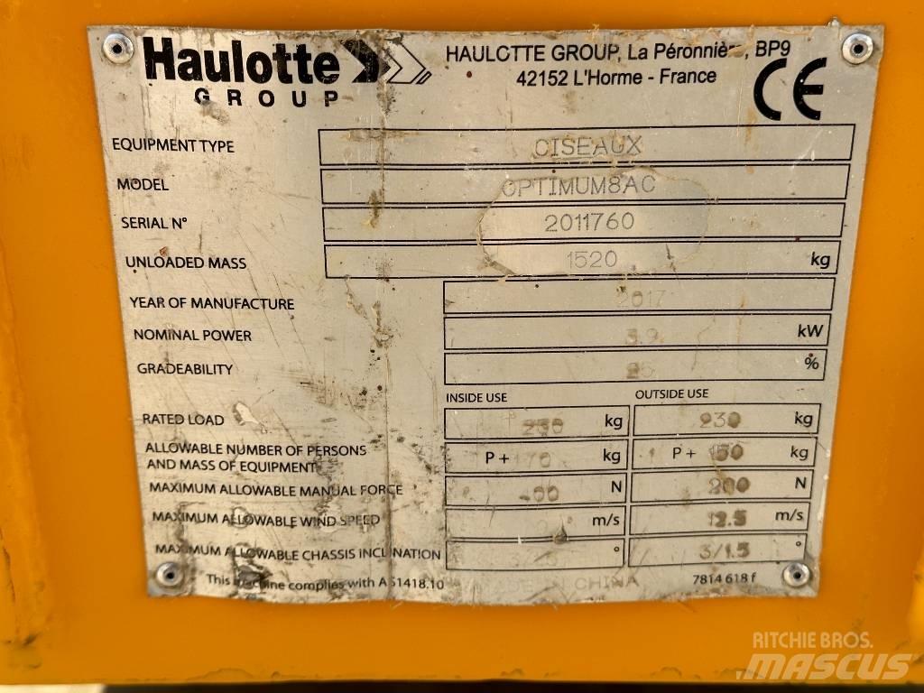 Haulotte OPTIMUM 8 Nožnicové zdvíhacie plošiny