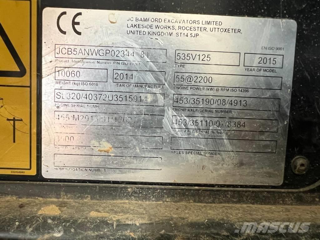 JCB 535-125 Teleskopické manipulátory