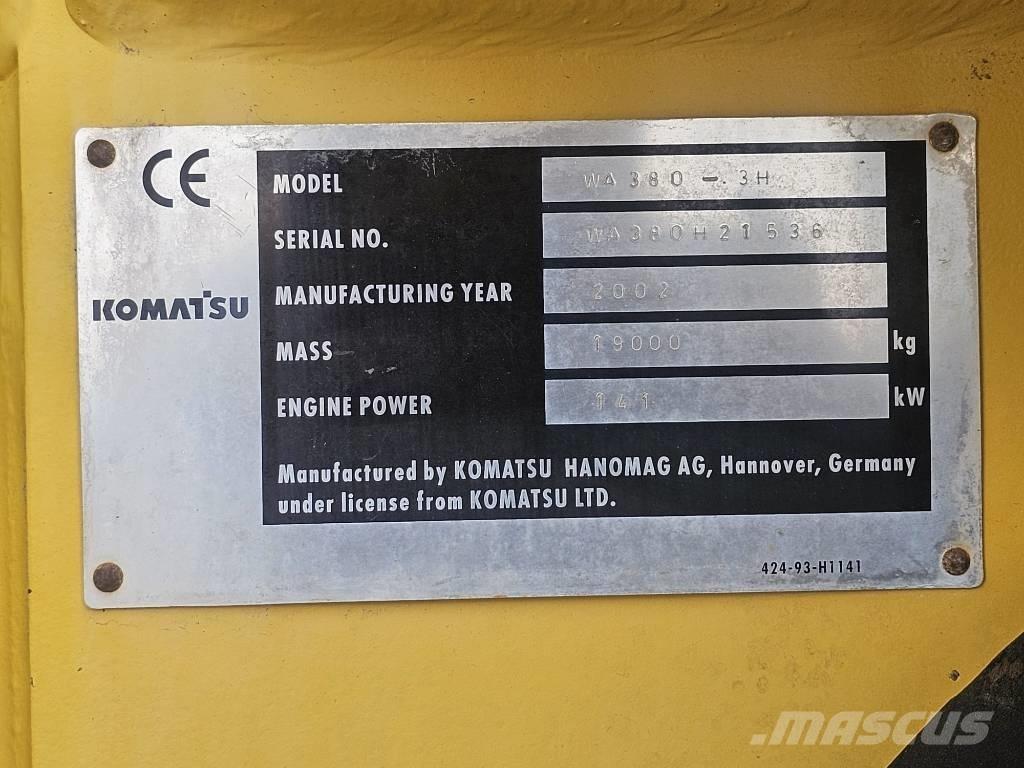 Komatsu WA 380-3H Kolesové nakladače