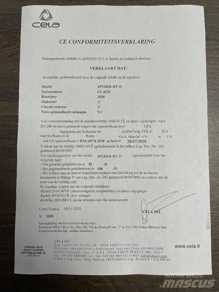 Cela DT 15 Kĺbové plošiny