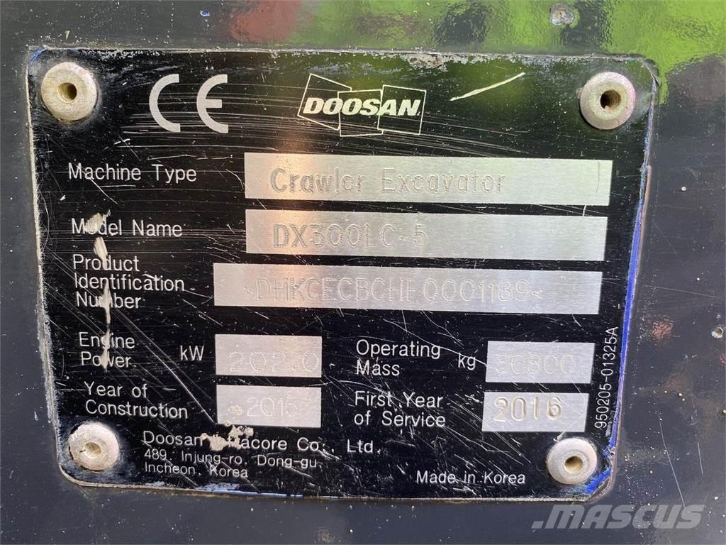 Doosan DX300LC-5 Pásové rýpadlá