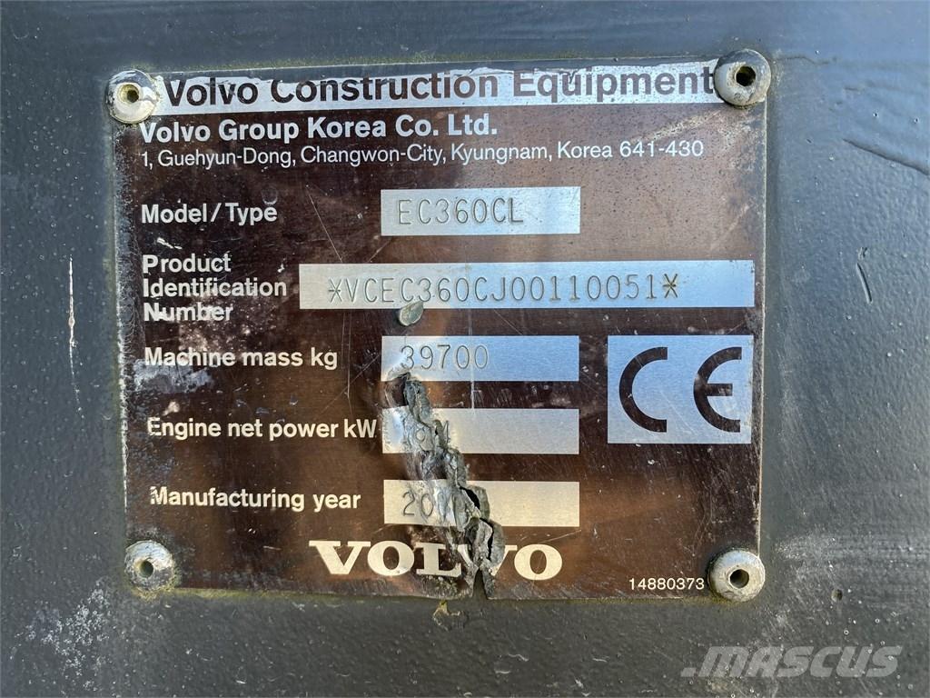 Volvo EC 360 C L Pásové rýpadlá
