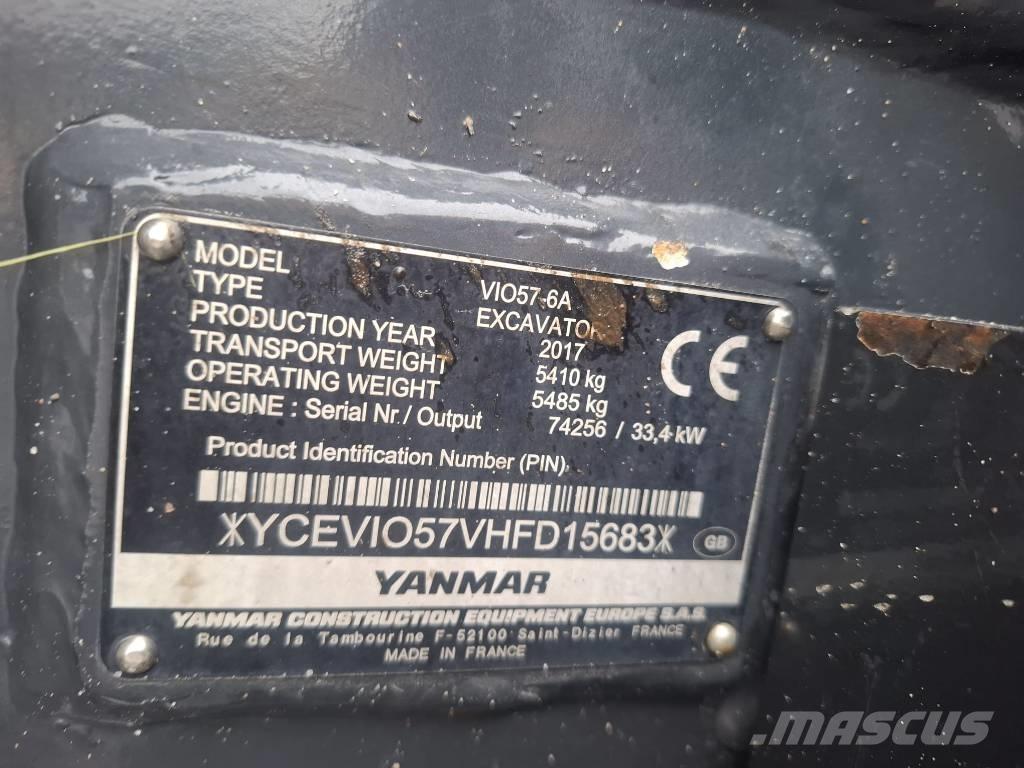 Yanmar Vio 57-6A Mini rýpadlá < 7t