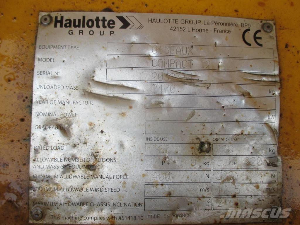 Haulotte Compact 12 Nožnicové zdvíhacie plošiny