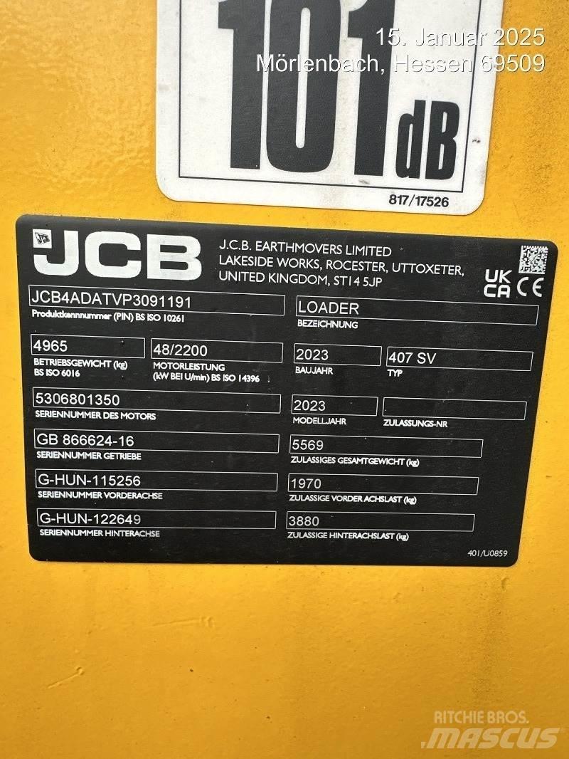 JCB 407 Kolesové nakladače