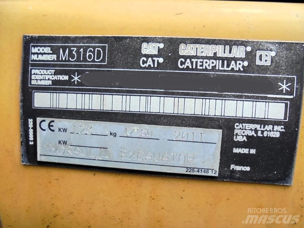 CAT M 316 D Kolesové rýpadlá