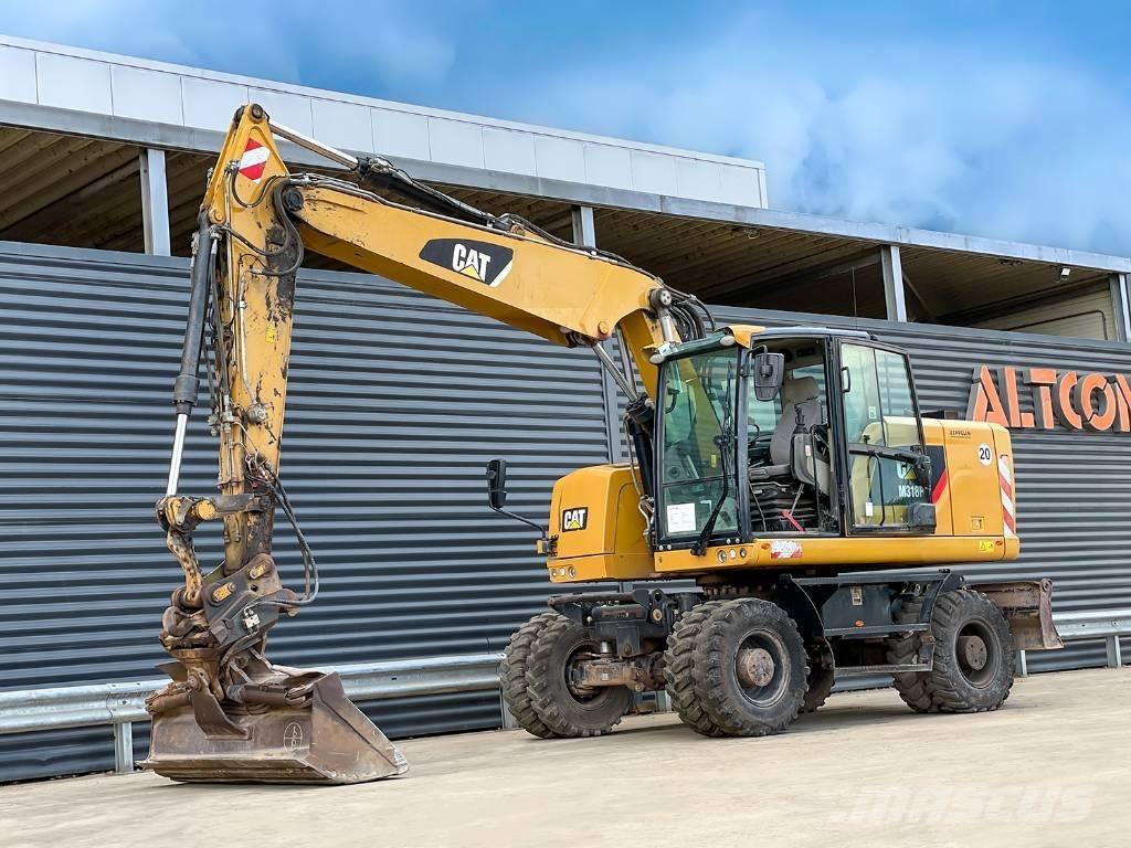 CAT M318F Kolesové rýpadlá