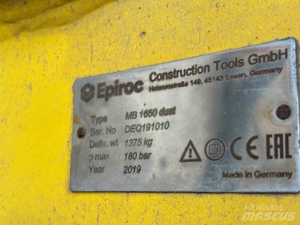 Epiroc MB 1650 Dust Búracie kladivá / Zbíjačky