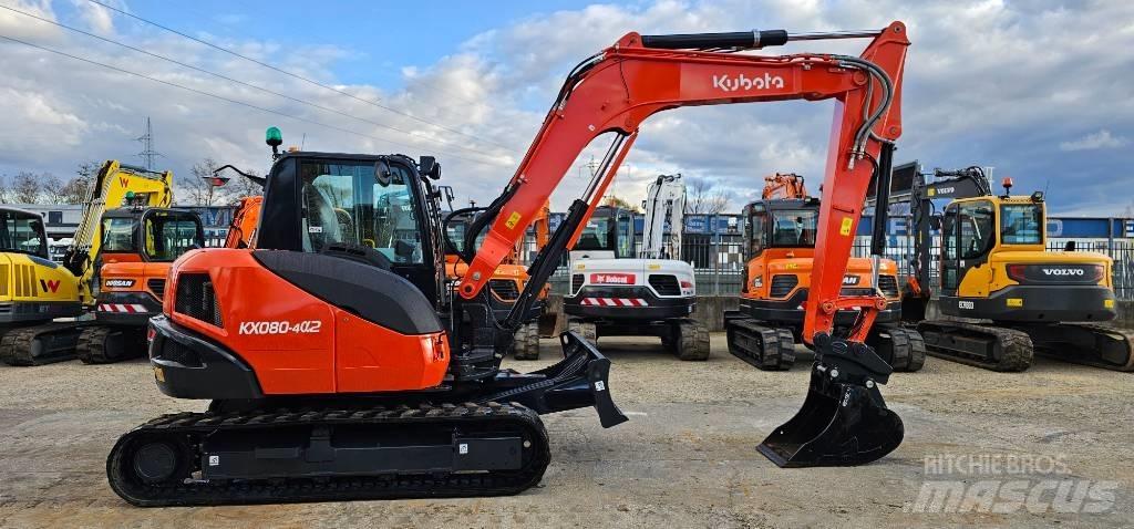 Kubota KX 080-4 Midi rýpadlá 7 t - 12 t