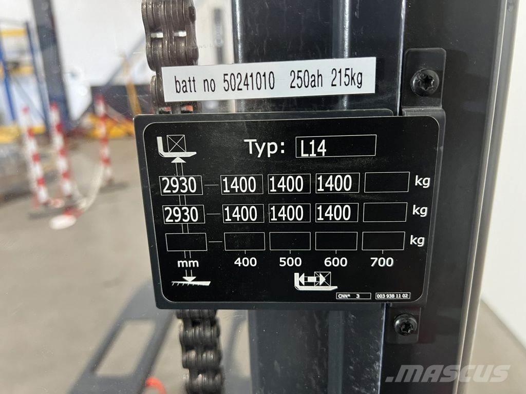 Linde L14 Ručne vedené vysokozdvižné vozíky