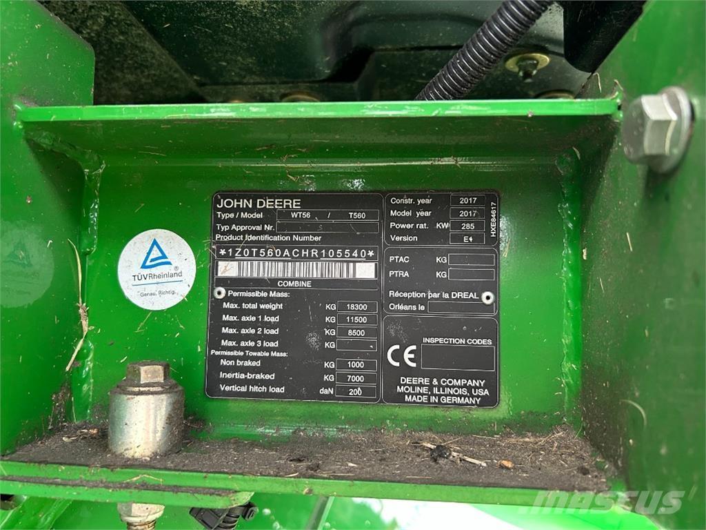 John Deere T560 Kombinované zberacie stroje