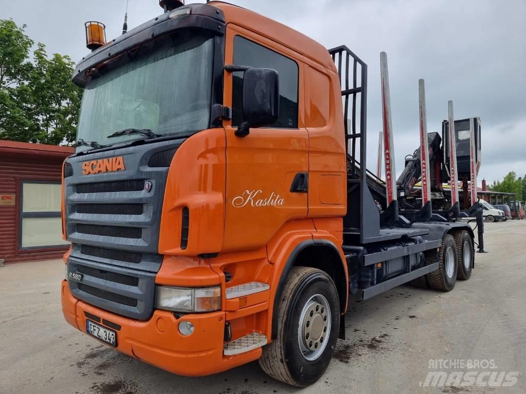 Scania R 580 Nákladné vozidlá na prepravu dreva