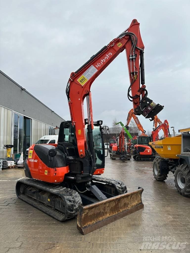 Kubota KX 080-4 Midi rýpadlá 7 t - 12 t