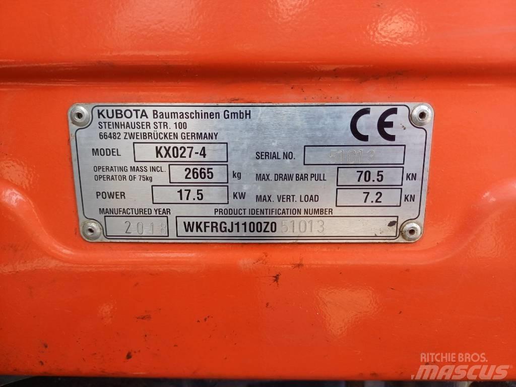 Kubota KX027-4 Mini rýpadlá < 7t