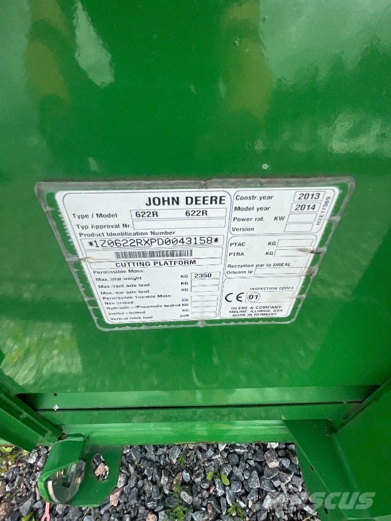 John Deere 622R Kombajnove hlavice