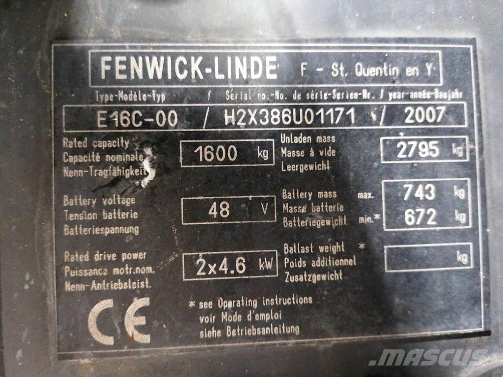 Linde E16C-00 Akumulátorové vozíky