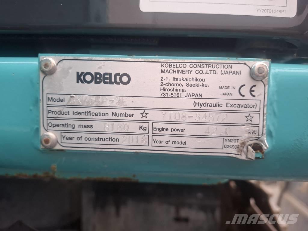 Kobelco SK 75 SR-3E Midi rýpadlá 7 t - 12 t