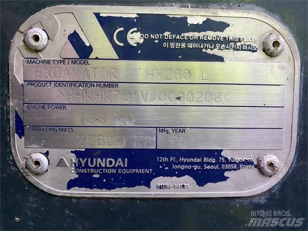 Hyundai HX260 Pásové rýpadlá