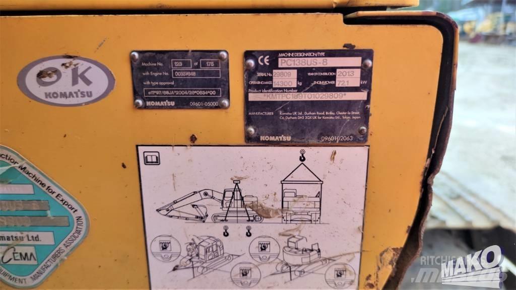 Komatsu PC 138 US-8 Pásové rýpadlá