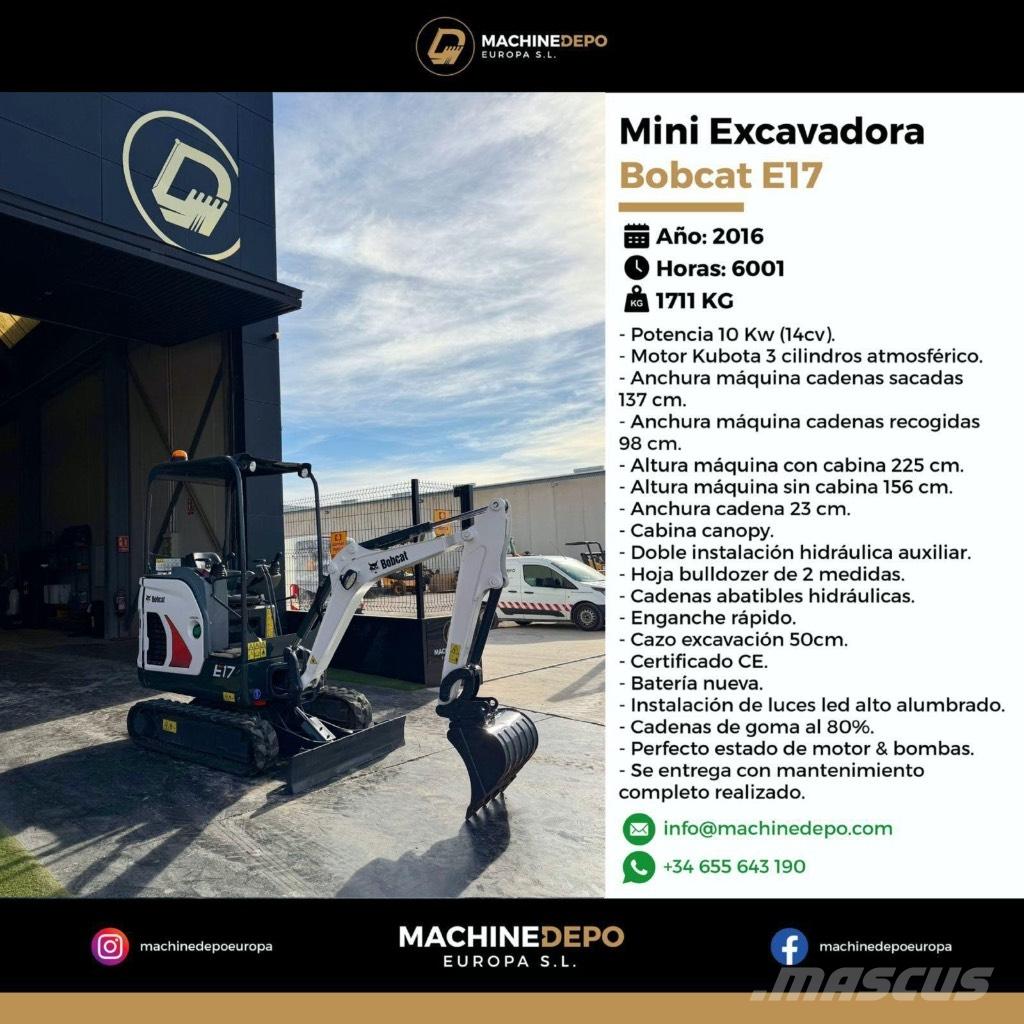 Bobcat E 17 Mini rýpadlá < 7t