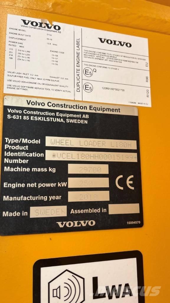 Volvo L180H Kolesové nakladače