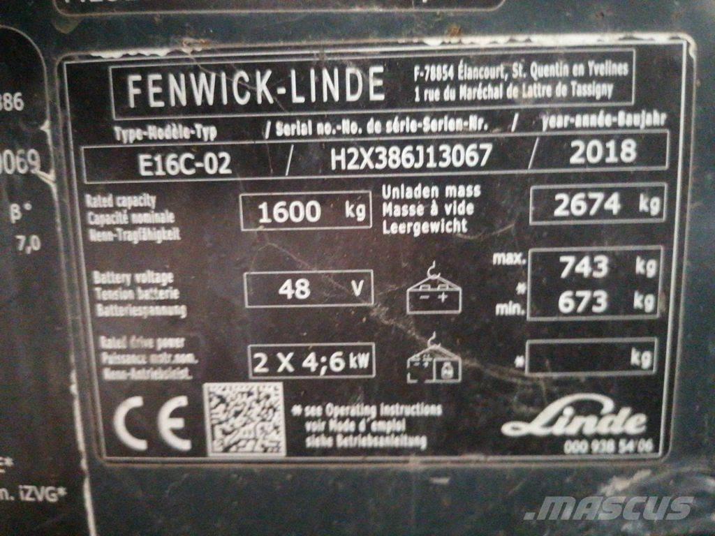 Linde E16C Akumulátorové vozíky