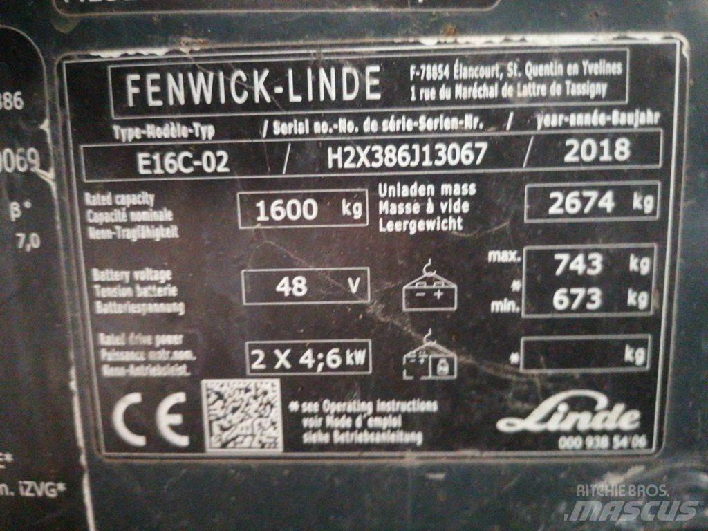 Linde E16C Akumulátorové vozíky