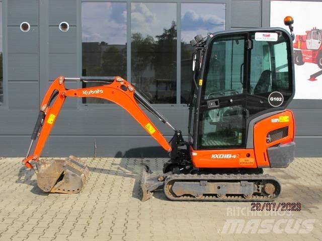 Kubota KX 018-4 Mini rýpadlá < 7t